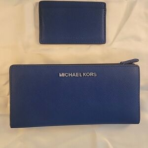 Michael Kors Royal Blue Wallet and Card Holder